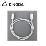 USB3.1 10G USB 3.2 20 G 5A 100W Type C  Male To USB C male 20Gb Gen 2 with E-mark Fast Charging High speed USB C white braided ABS shell cable