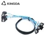 SAS 4.0 4port SATA 7P to 4 port left turn left bend SATA 7P female SSD high-speed connection cables - Image 5