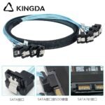6 port 90 degree SATA 7P to 6 port 90-degree right angle SATA 7P female SSD high-speed connection cables - Image 6