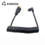 Ultra flexible and Standard 4K SUPPER SPRING  Right Angle MICRO HDMI to HDMI  Cable  Ultra Supper spring wire Type D HDMI cable