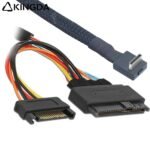 Right angle 90 degree PCIE Oculink SFF 8611 4I To U.2 SFF 8639 wit SATA 15P High-Speed Connection cables - Image 3