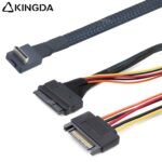 Right angle 90 degree PCIE Oculink SFF 8611 4I To U.2 SFF 8639 wit SATA 15P High-Speed Connection cables - Image 2