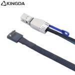 Right angle 90 degree PCIE Oculink SFF 8611 4I To SFF 8644 High-Speed Connection cables - Image 3