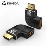 90 degree right bend right turn Meal case 8K HDMI   Aluminum alloy 8K HDMI  metal casing 8K  HDMI Male to Female Adapter  HDMI 2.1 Adapter HDMI2.0  adapter