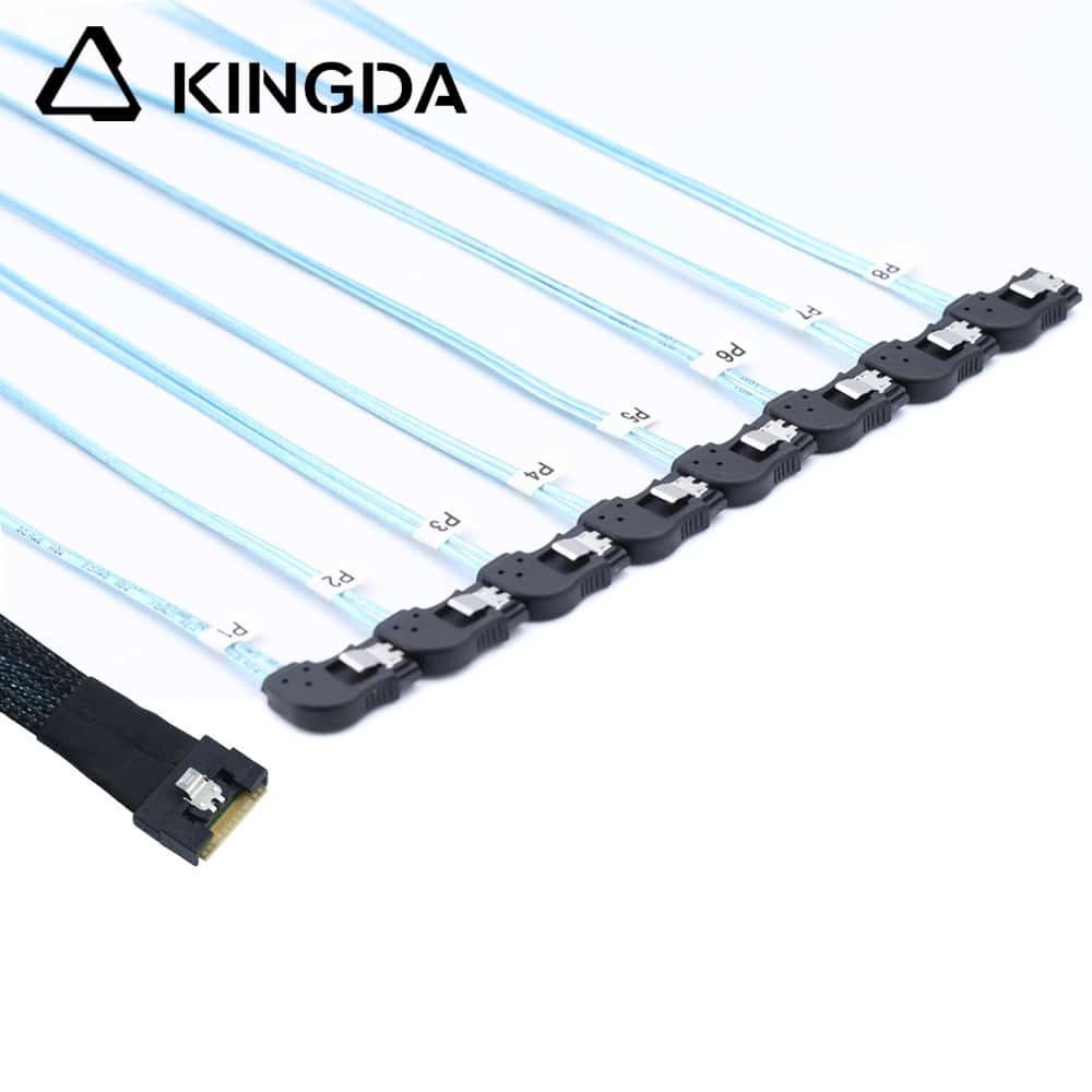 Anti-misalignment-Insertion-Slim-SAS-SFF-8654-8I-to-8-left-bend-SATA-7P.jpg Fully enclosed anti-slip insertion anti-tilt insertion Slim SAS SFF 8654 8I (74P) to left turn left bend SATA 7P female High speed data Connection Cable - Image 1