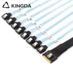 Fully enclosed anti-slip insertion anti-tilt insertion Slim SAS SFF 8654 8I (74P) to 8 SATA 7P female High speed data Connection Cable