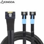 Fully enclosed anti-slip insertion anti-tilt insertion Slim SAS SFF 8654 8I (74P) to Dual MCIO SFF 8654 4I High speed Data Connection Cable - Image 6