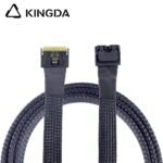 Fully enclosed anti-slip insertion anti-tilt insertion Slim SAS SFF 8654 8I (74P) to dual port SFF 8643 High speed data Connection Cable - Image 2