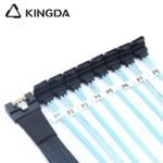 Fully enclosed anti-slip insertion anti-tilt insertion Slim SAS SFF 8654 8I (74P) to 8 right angle 90-degree SATA 7P female High speed data Connection Cable - Image 3