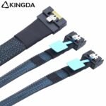 Fully enclosed anti-slip insertion anti-tilt insertion Slim SAS SFF 8654 8I (74P) to Dual MCIO SFF 8654 4I High speed Data Connection Cable - Image 2