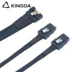 Fully enclosed anti-slip insertion anti-tilt insertion Slim SAS SFF 8654 8I (74P) to Dual SFF-8087 High speed Data Connection Cable - Image 2