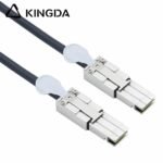 SAS HD 32P CAB-STACK-E server stacked with FlexStack switches and high-speed cable harness