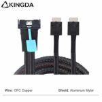 Slim SAS SFF 8654 MCIO 8I (74P) to dual 2X Oculink SFF-8611 4I S PCIE5.0 Data Connection Cable