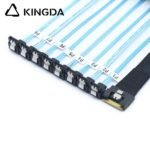 Fully enclosed anti-slip insertion anti-tilt insertion Slim SAS SFF 8654 8I (74P) to 8 right angle 90-degree SATA 7P female High speed data Connection Cable - Image 4