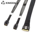 Fully enclosed anti-slip insertion anti-tilt insertion Slim SAS SFF 8654 8I (74P) to dual SFF 8643 High speed data Connection Cable - Image 4