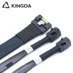 Fully enclosed anti-slip insertion anti-tilt insertion Slim SAS SFF 8654 8I (74P) to dual SFF 8643 High speed data Connection Cable - Image 4