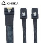Fully enclosed anti-slip insertion anti-tilt insertion Slim SAS SFF 8654 8I (74P) to Dual SFF-8087 High speed Data Connection Cable - Image 3