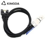 Fully enclosed anti-slip insertion anti-tilt insertion Slim SAS SFF 8654 8I (74P) to Dual SFF 8644 High speed Data Connection Cable