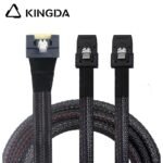 Fully enclosed anti-slip insertion anti-tilt insertion Slim SAS SFF 8654 8I (74P) to Dual SFF-8087 High speed Data Connection Cable - Image 4