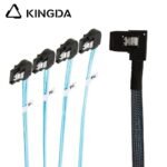 Left bend 90 degree Mini SAS HD SFF-8087 to 4X Left turn 90 degree SATA High Speed Server Internal Connection Wire Harness - Image 2