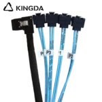 Left bend 90 degree Mini SAS HD SFF-8087 to 4X Right angle 90 degree SATA 7P High Speed Server Internal Connection Wire Harness - Image 3