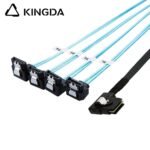 Left bend 90 degree Mini SAS HD SFF-8087 to 4X Right angle 90 degree SATA 7P High Speed Server Internal Connection Wire Harness - Image 4