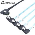 Left bend 90 degree Mini SAS HD SFF-8087 to 4X Right turn 90 degree SATA High Speed Server Internal Connection Wire Harness - Image 5
