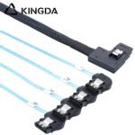 Left bend 90 degree Mini SAS HD SFF-8087 to 4X Right turn 90 degree SATA High Speed Server Internal Connection Wire Harness - Image 3