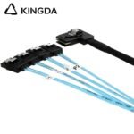 Left bend 90 degree Mini SAS HD SFF-8087 to 4X SATA 7P High Speed Server Internal Connection Wire Harness - Image 2