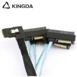 Left bend 90 degree Mini SAS HD SFF-8087 to 4X SFF 8482 2-in-1 High Speed Server Internal Connection Wire Harness