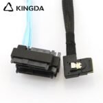Left bend 90 degree Mini SAS HD SFF-8087 to 4X SFF 8482 2-in-1 High Speed Server Internal Connection Wire Harness - Image 4