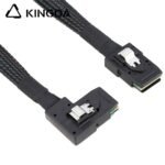 Left bend 90 degree Mini SAS HD SFF-8087 to SFF 8087A High Speed Server Internal Connection Wire Harness - Image 5