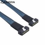 SAS 4.0 Low profile SFF 8654 8I (74P) Male TO male High speed data Connection Cable - Image 2