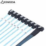 Low profile Slim SAS SFF 8654 8I (74P) to 8 SATA 7P female High speed data Connection Cable