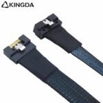 SAS 4.0 Low profile SFF 8654 8I (74P) TO Fully enclosed anti-slip insertion anti-tilt insertion Slim SAS SFF 8654 8I  High speed data Connection Cable - Image 2