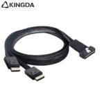 SAS 4.0 Low profile SFF 8654 8I (74P) TO dual OCulink 8611 4i High speed data Connection Cable