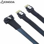 SAS 4.0 Low profile SFF 8654 8I (74P) TO dual SFF 8654 4I High speed data Connection Cable - Image 2