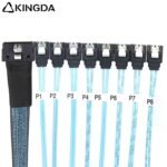 Low profile Slim SAS SFF 8654 8I (74P) to 8 SATA 7P female High speed data Connection Cable - Image 2