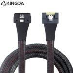 SAS 4.0 Low profile SFF 8654 8I (74P) TO Fully enclosed anti-slip insertion anti-tilt insertion Slim SAS SFF 8654 8I  High speed data Connection Cable