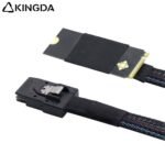 M.2 (M-Key NVMe 2260) to left SFF-8087 Plug-and-Play Server High-Speed Cable - Image 2