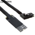M.2 (M-Key NVMe 2260) to left turn left bend SFF-8087 Plug-and-Play Server High-Speed Cable - Image 4