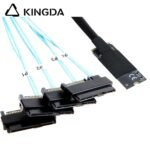 M.2(M-Key NVMe 2260) SFF 8643  to 4X SAS SFF 8482 2-in-1 Plug and Play Server High Speed Conversion Cable