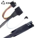 M.2 M-Key SFF-8643 to U.2 SFF-8639 with SATA 15P and right angle 90 degree SATA 7p Connection Cable - Image 2
