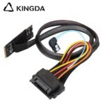 M.2 M-Key SFF-8643 to U.2 SFF-8639 with SATA 15P and left bend left turn SATA 7p Connection Cable - Image 6