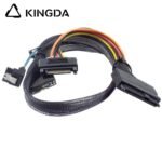 M.2 M-Key SFF-8643 to U.2 SFF-8639 with SATA 15P and right angle 90 degree SATA 7p Connection Cable - Image 4
