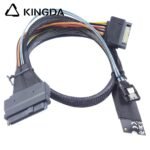 M.2 M-Key SFF-8643 to U.2 SFF-8639 with SATA 15P and straight SATA 7p Connection Cable - Image 4
