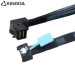 Slim SAS SFF 8654 MCIO 4I (38P) to right angle 90 degree SFF-8643 PCIE5.0 Data Connection Cable - Image 2