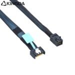 Slim SAS SFF 8654 MCIO 4I (38P) to MINI SAS HD SFF-8643 4i PCIE5.0 Data Connection Cable