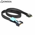Slim SAS SFF 8654 MCIO 4I (38P) to SFF-8054 4i PCIE5.0 Data Connection Cable - Image 4