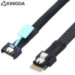 Slim SAS SFF 8654 MCIO 4I (38P) to SFF-8054 4i PCIE5.0 Data Connection Cable - Image 3